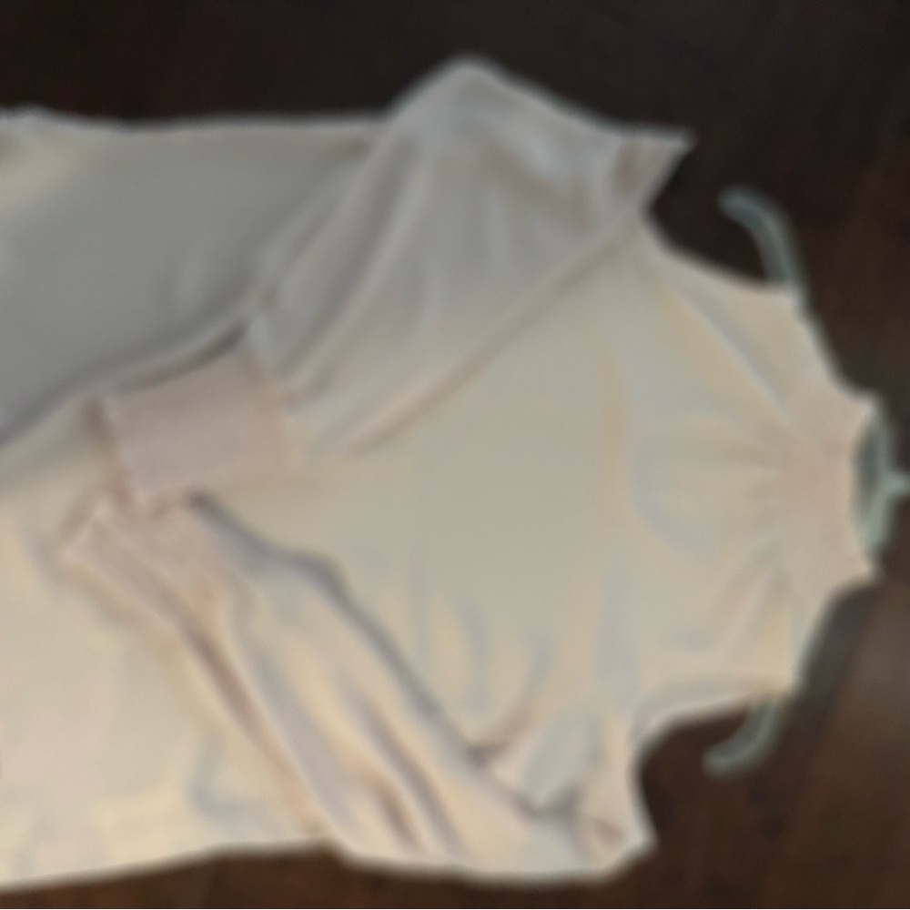 New Ivanka Trump Pale Blush Smocked Long Sleeve Top